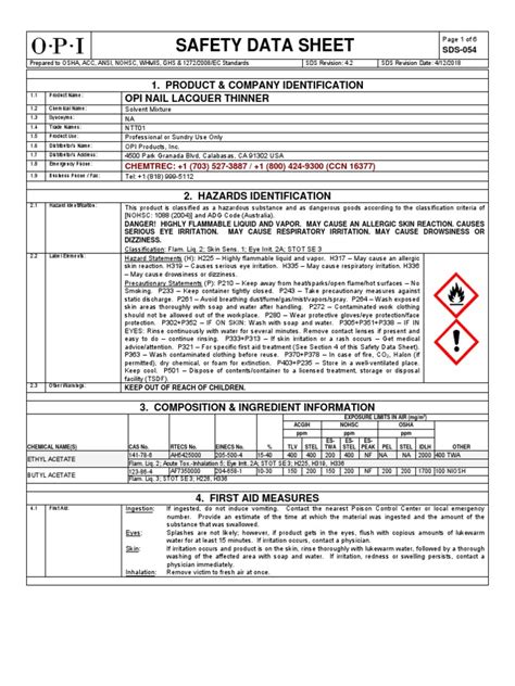 opi.fsdms|Safety Data Sheets .
